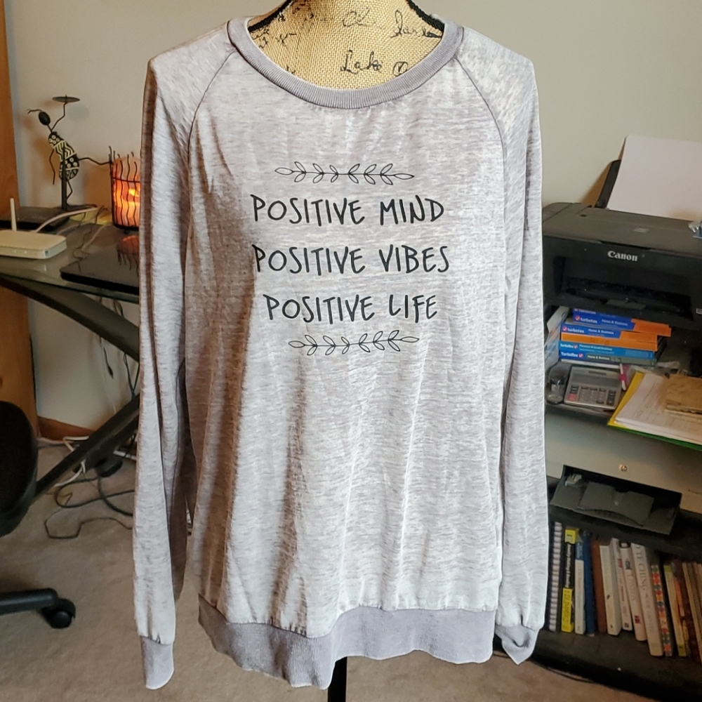 Miken Flow gray burnout sweatshirt size L